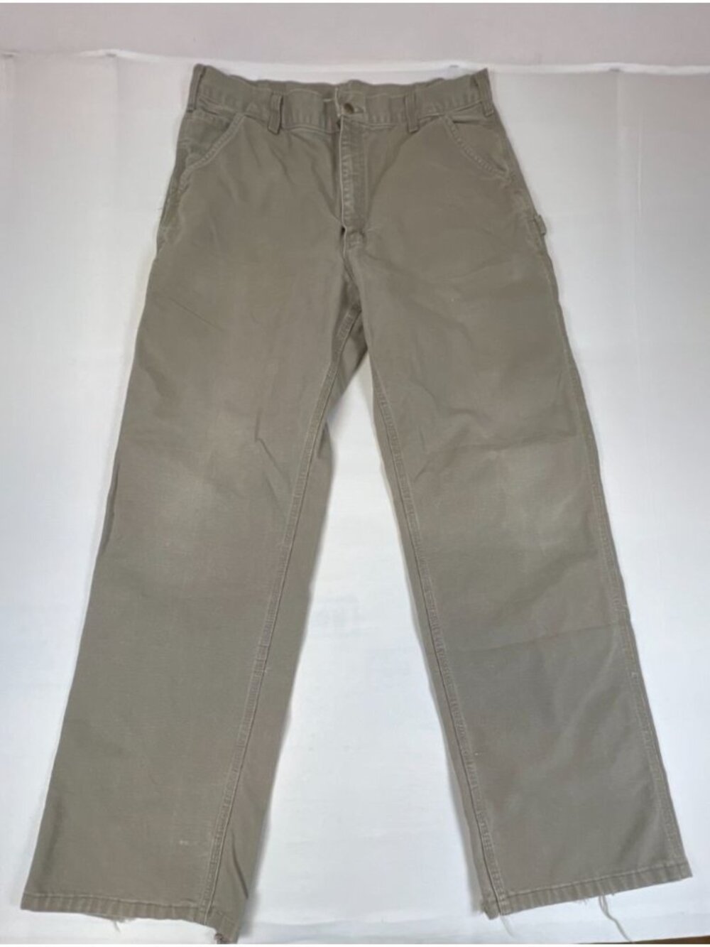 Vintage CarharttB11 DES Men 36x36 Work Pants Duck Canvas Dungaree Fit Distressed